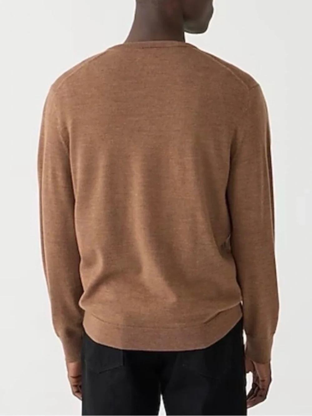 J. Crew Men's V-Neck Sweater in Chestnut Brown